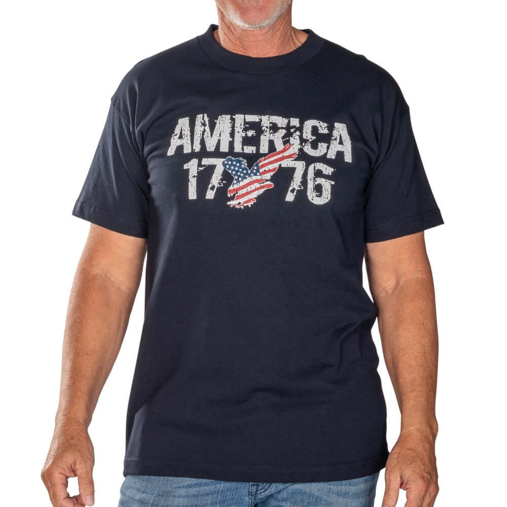America 1776 Made In USA Short Sleeve Tee L / Navy