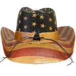 Load image into Gallery viewer, Western American Flag Vintage Cowboy Hat - The Flag Shirt
