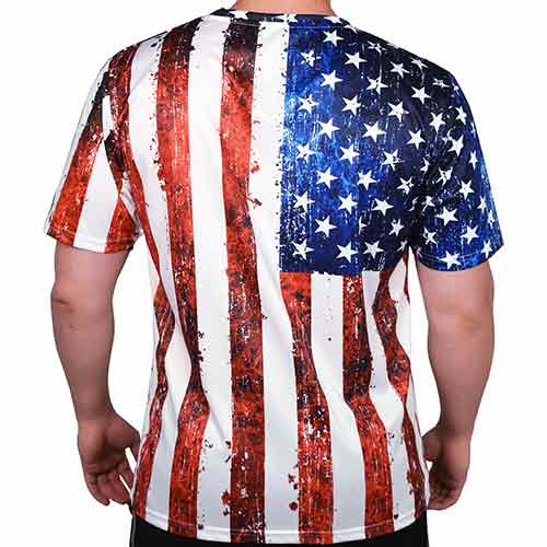 Men's American Flag Sublimated  T-Shirt