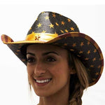 Load image into Gallery viewer, Womens Western American Flag Cowboy Hat - The Flag Shirt
