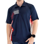 Load image into Gallery viewer, antigua mens liberty classic polo shirt navy - the flag shirt
