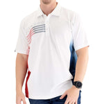 Load image into Gallery viewer, Mens liberty classic polo shirt white - the flag shirt
