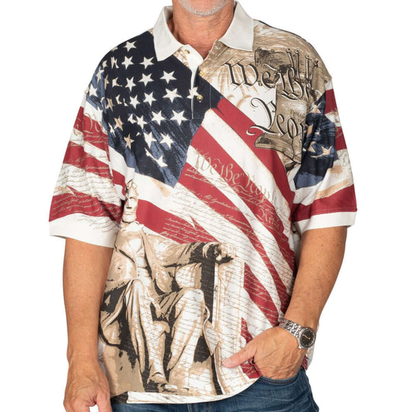 Men's Abraham Lincoln Patriotic Polo Shirt | TheFlagShirt.com – The ...