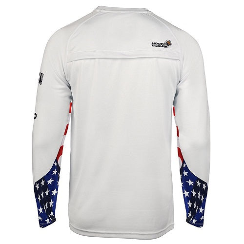 Patriotic Mens Liberty Fishing Shirt - White