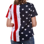 Load image into Gallery viewer, Women&#39;s Stars and Stripes 100% Cotton Short Sleeve Top
