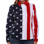 Load image into Gallery viewer, Women&#39;s Stars and Stripes 100% Cotton Long Sleeve Top
