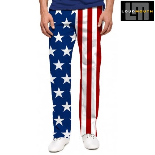 Men's Loudmouth Golf American Flag Pants