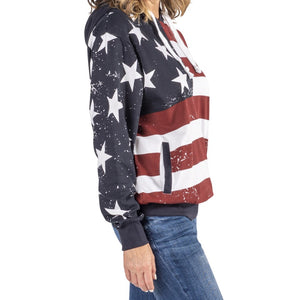 Unisex Vintage American Flag Hoodie Sweatshirt