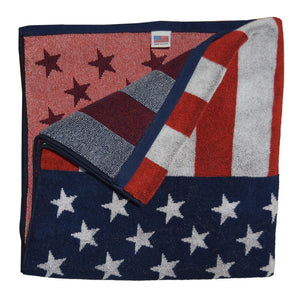 Made in USA American Flag Beach Towel 30 X 60