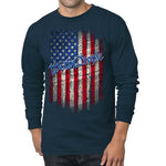Load image into Gallery viewer, Made In USA We The People Vertical Flag Long Sleeve Tee
