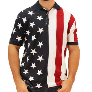 Patriotic Men's Polo Jersey Shirt | TheFlagShirt.com – The Flag Shirt