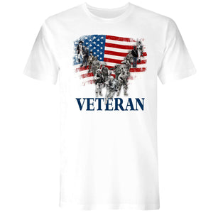 Mens US Veteran Tee White - the flag shirt