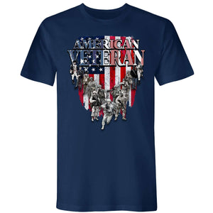 Mens American Veteran Tee Navy - the flag shirt