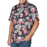 Load image into Gallery viewer, Men&#39;s Bicentennial 100% Cotton Button-Down Short Sleeve Shirt - the flag shirt
