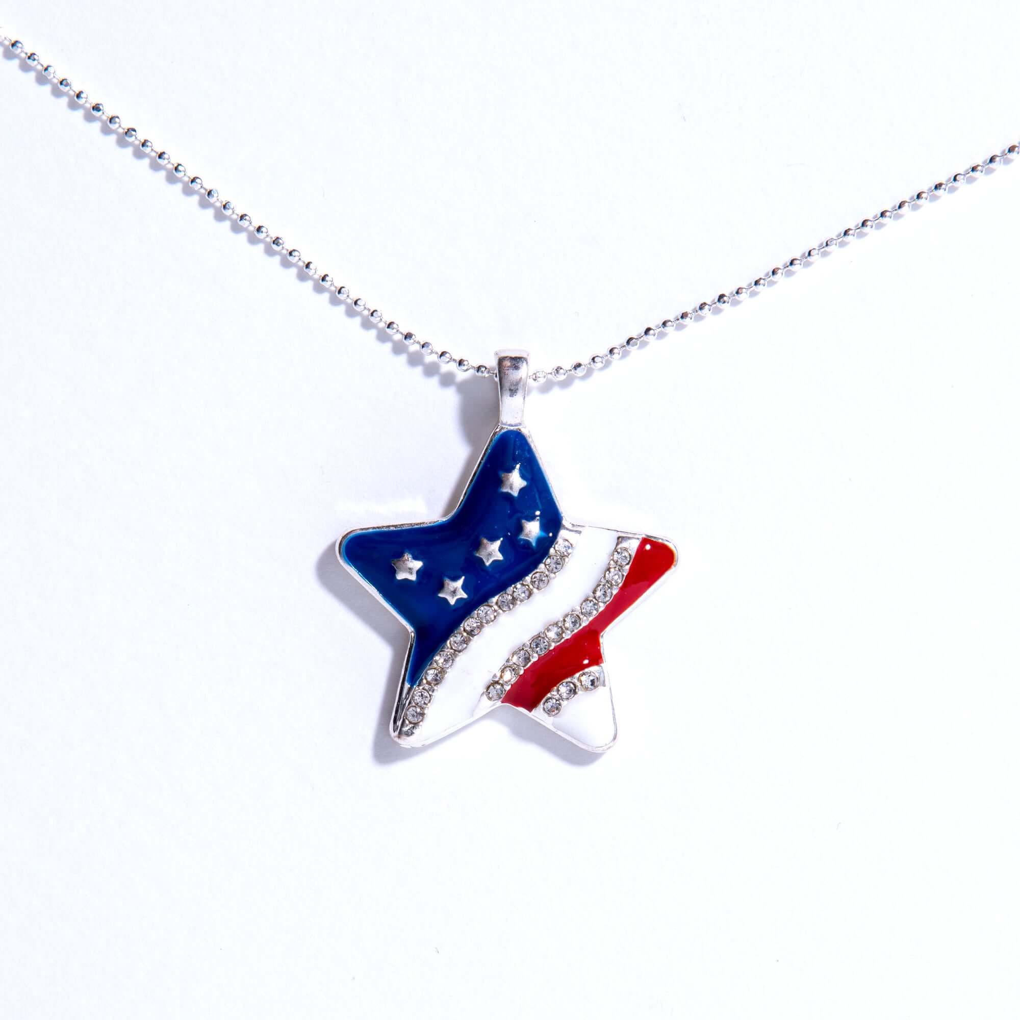 American Flag Star Necklace