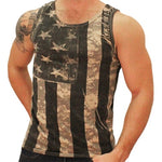 Load image into Gallery viewer, Black and White Camo American Flag Mens Tank Top - The Flag Shirt
