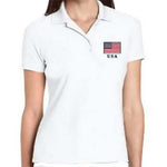 Load image into Gallery viewer, Ladies Greg Norman American Flag Performance Polo - The Flag Shirt
