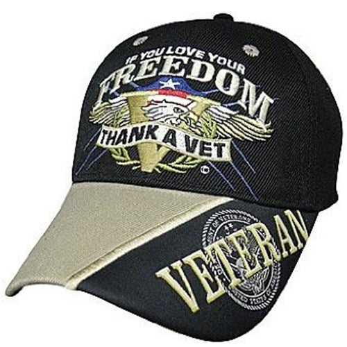 Thank a Vet Black Hat - The Flag Shirt