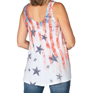 Women's Made in USA Stars and Stripes Flare Tank