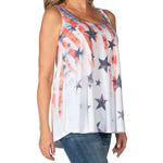Load image into Gallery viewer, Women&#39;s Made in USA Stars and Stripes Flare Tank
