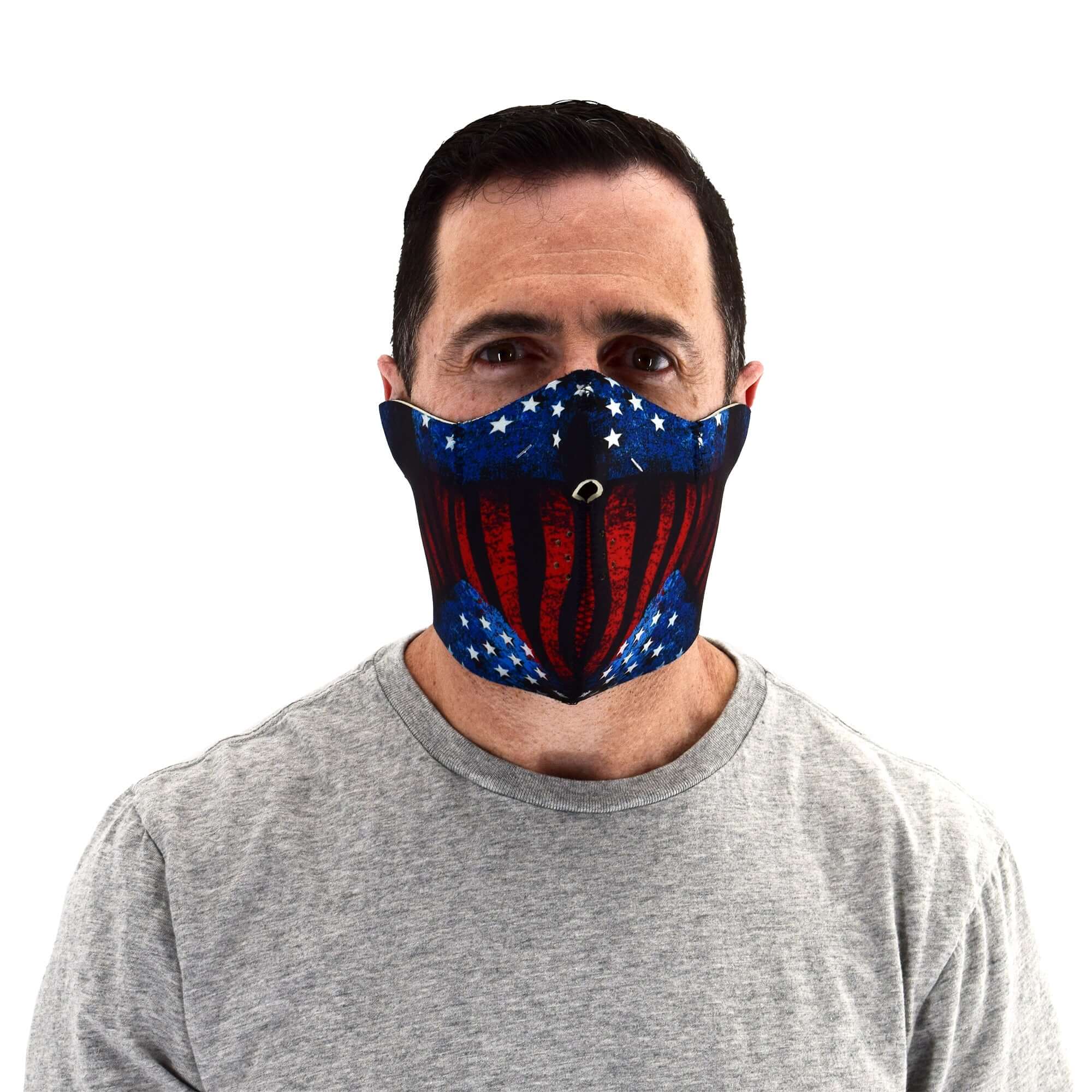 usa reversible half face mask - the flag shirt