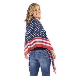 Viscose American Flag Sequin Scarf