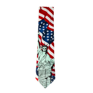 Lady Liberty We the People Waving Flag Neck Tie