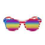 Load image into Gallery viewer, Patriotic Wayfarer Sunglasses with Yellow Mirrored Lenses
