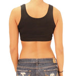 Load image into Gallery viewer, Black American Flag Print Bra Crop Top - The Flag Shirt
