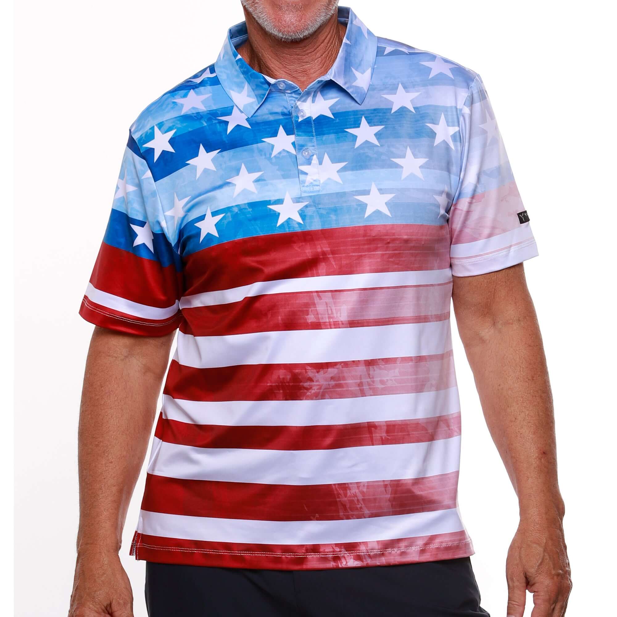 Men's Stars and Stripes Performance Golf Polo