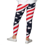 Load image into Gallery viewer, Women&#39;s American Flag Microfiber Leggings - theflagshirts
