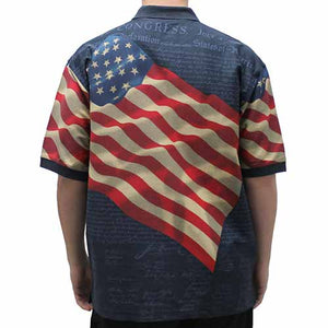 Patriotic Shirt with Waving American Flag - The Flag Shirt