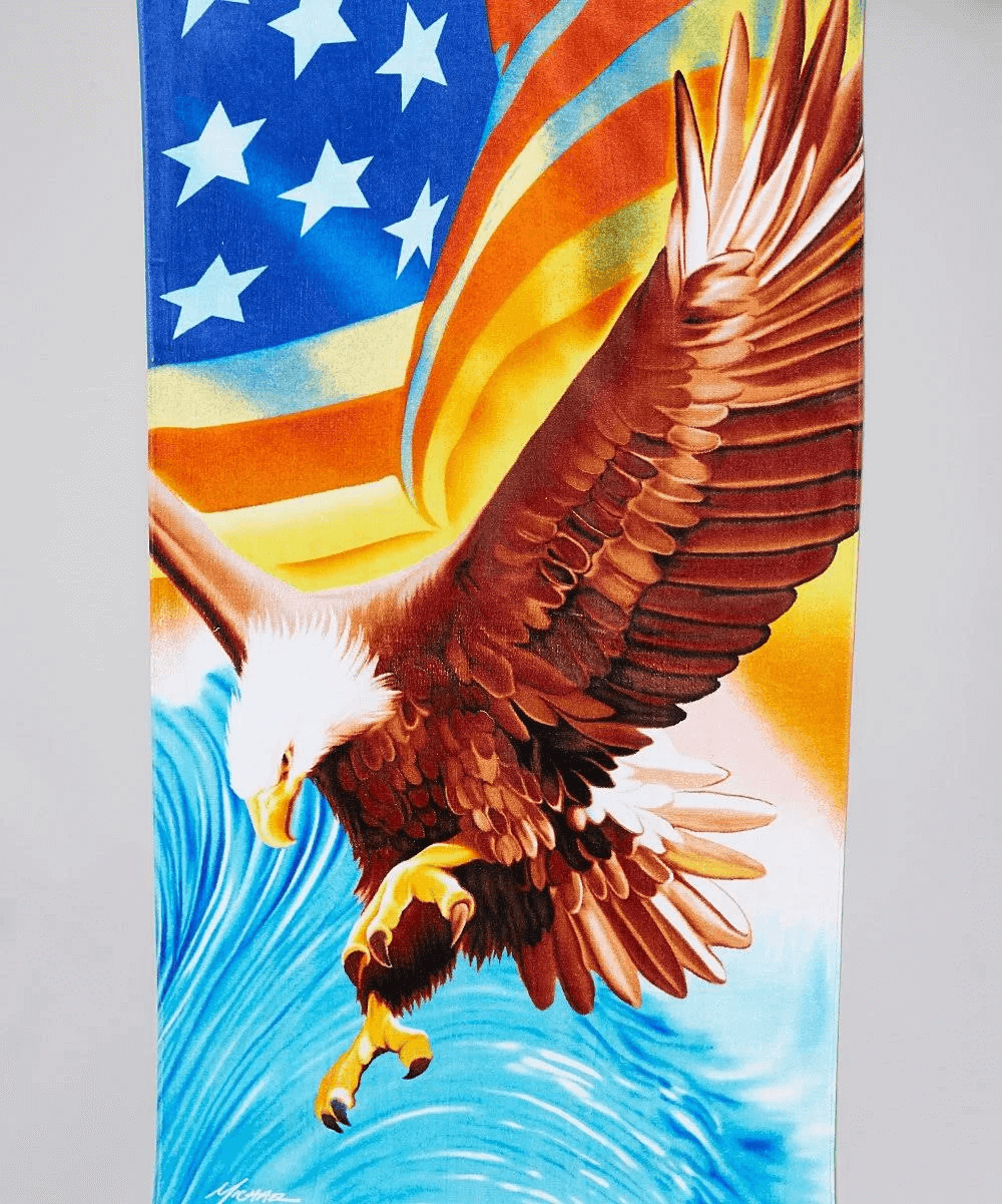 Patriotic Eagle Velour Towel