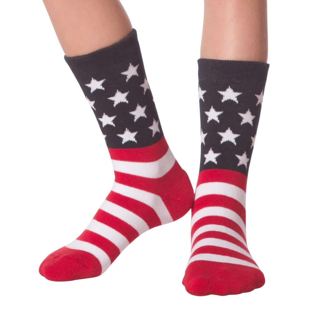 Kids Made in USA Stars and Stripes American Flag Socks