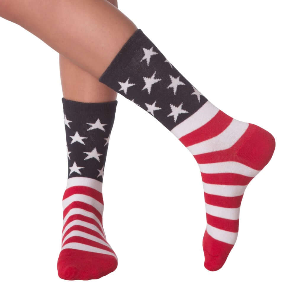 Women's Made in USA Stars and Stripes American Flag Socks