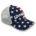 Load image into Gallery viewer, Loudmouth Golf Stars and Stripes Trucker Hat
