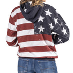 Load image into Gallery viewer, Unisex Vintage American Flag Hoodie Sweatshirt
