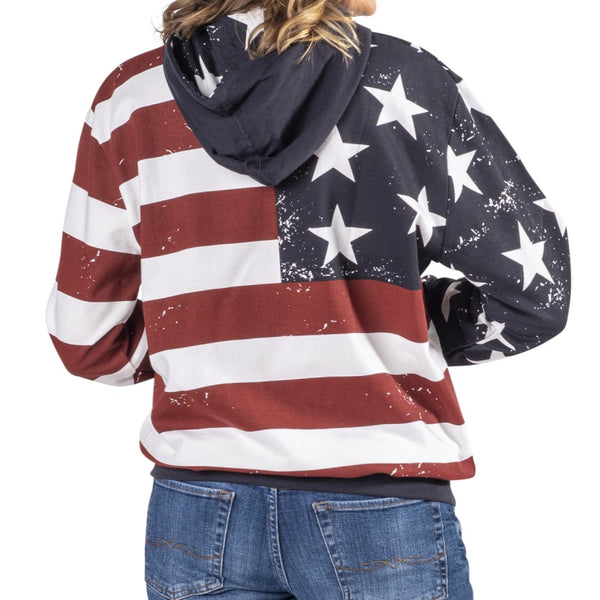 Women's American Flag Hoodie with Pockets | TheFlagShirt.com